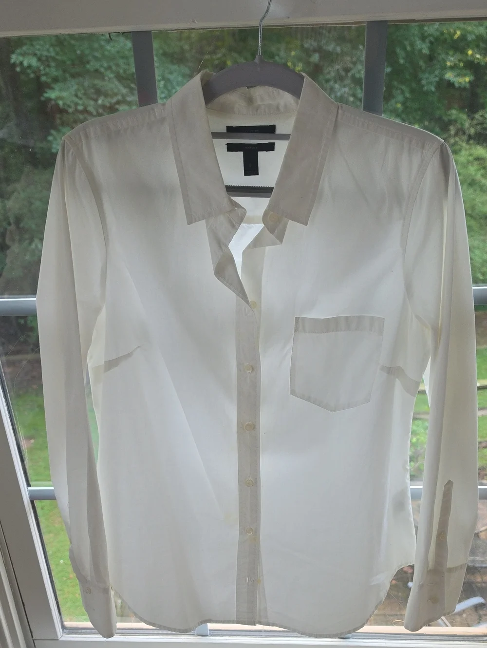 J. Crew Women's White Perfect Button-Down Shirt, Sz 8